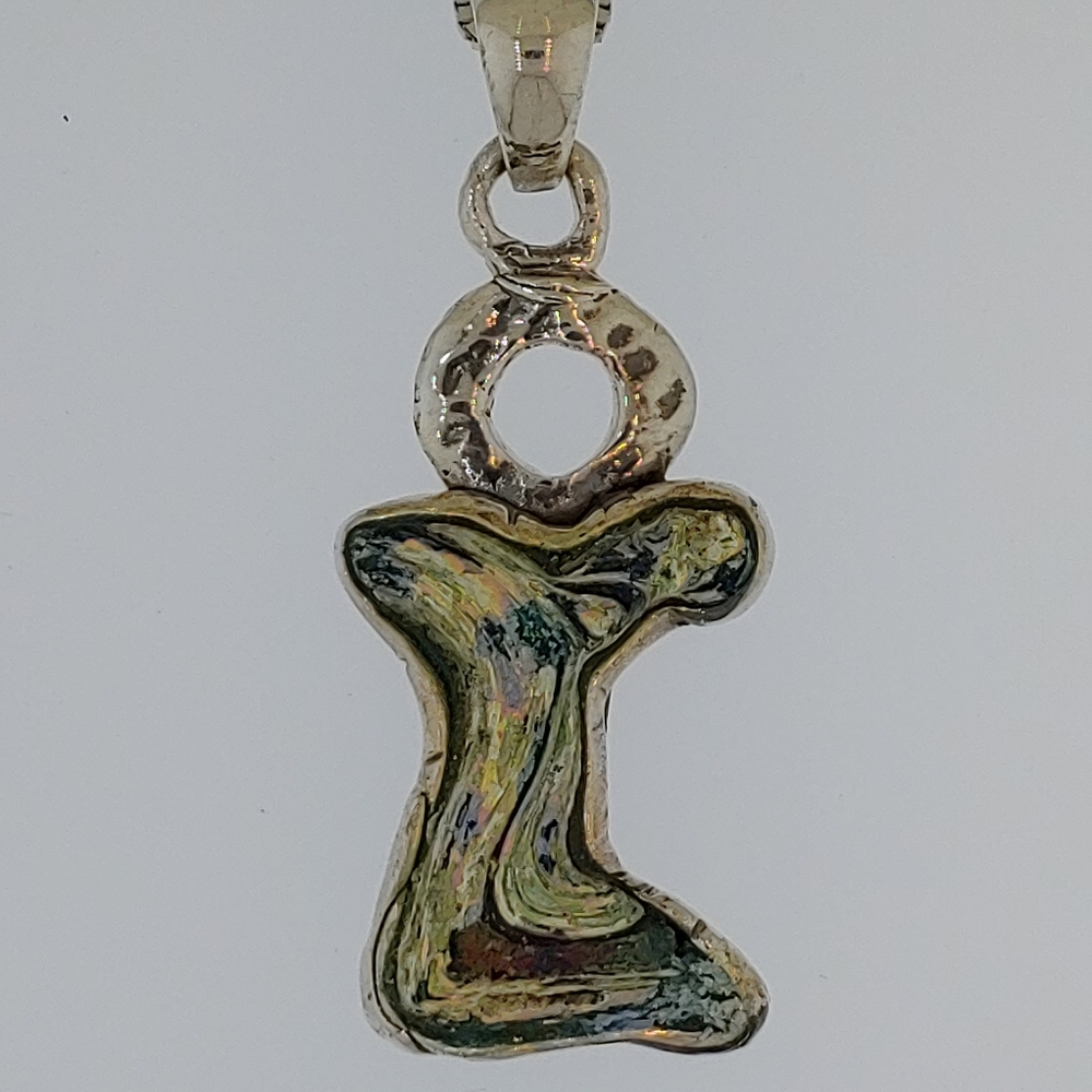 Sterling Silver Roman Glass Necklace